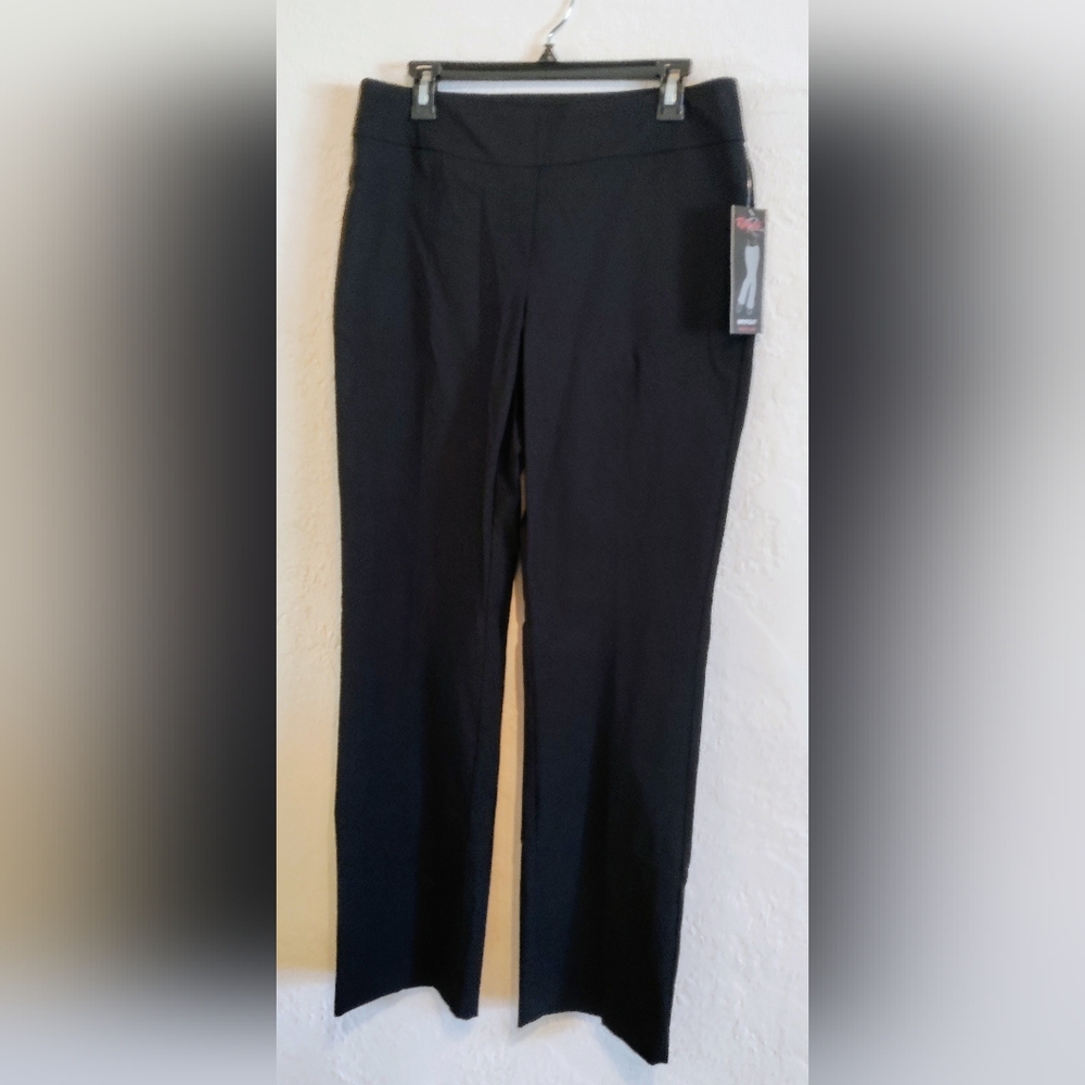 NWT Rekucci Women's Ease In To Comfort Boot Cut Pants sz 14 Black